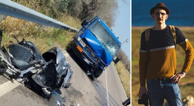 Schianto tra scooter e furgone: morto Lorenzo, aveva 26 anni. Choc in paese, annullati tutti gli eventi