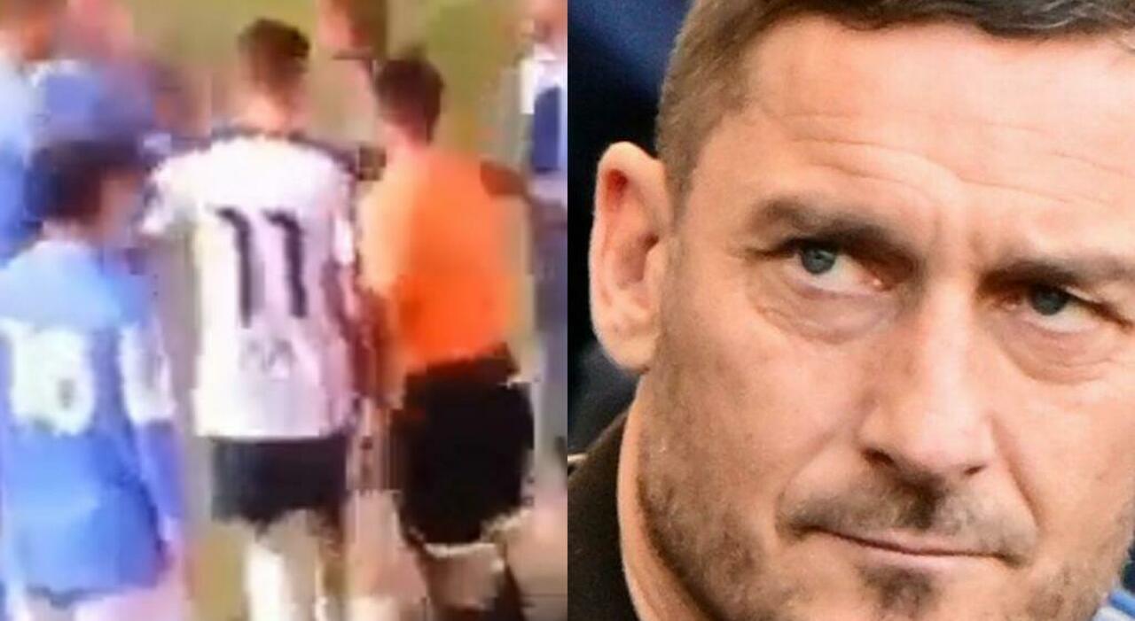 Francesco Totti, scintille contro la Lazio nella finale di calcio a 8: caos in campo davanti a 100 bambini