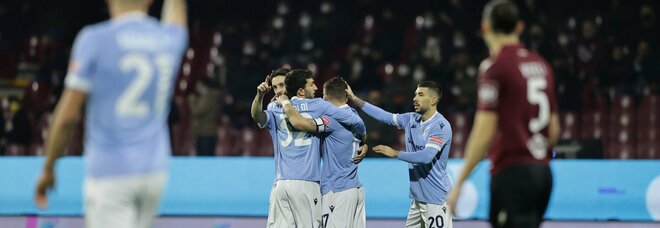 Salernitana-Lazio 0-3: la doppietta di Immobile e la rete di Lazzari regalano i tre punti a Sarri