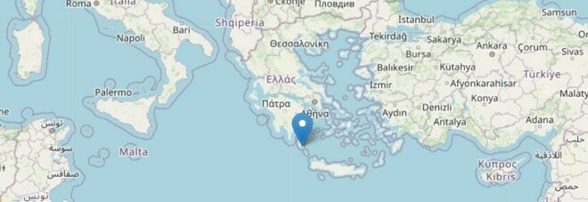 Terremoto in Grecia, forte scossa di magnitudo 5.1: l'epicentro a sud-est di Citera