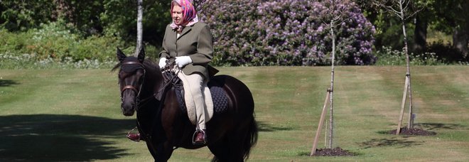 Regina Elisabetta, prima foto ufficiale dopo il lockdown: a cavallo a 94 anni nella tenuta di Windsor