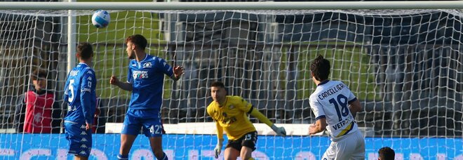 L'Empoli non riesce più a vincere: 1-1 con l'Hellas, Cancellieri risponde a Di Francesco