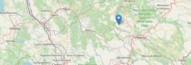 Terremoto tra Rieti e L'Aquila, scossa di magnitudo 3.3: «Avvertita dalla popolazione»