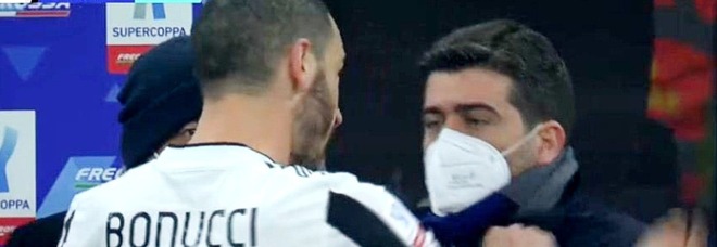 Inter-Juve, Bonucci furioso dopo il gol di Sanchez: ecco con chi ha litigato a bordo campo