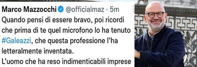 Giampiero Galeazzi, l'addio di Marco Mazzocchi: «E' stato il mio maestro. Il Fuoriclasse assoluto»