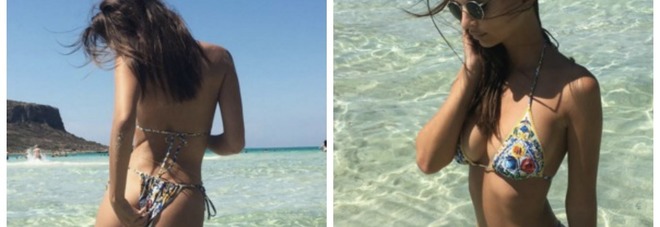 Emily Ratajkowski in vacanza a Creta: i panorami mozzafiato mandano in tilt i fan