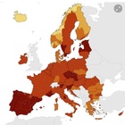 Mappa Ue: Umbria zona rosso scuro