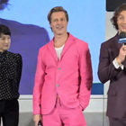 Brad Pitt in rosa alla presentazione di "Bullet Train": dopo il look gender fluid promuove il suo champagne rosé?