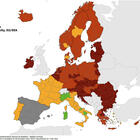 Covid, la nuova mappa Ecdc: solo sei Regioni d'Italia restano in verde, Bolzano in arancione