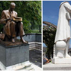 Non c'è pace per le statue: è scontro su quella di Montanelli. E negli Usa abbattono Cristoforo Colombo