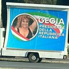 Gegia presidente della Repubblica, la "provocazione" del furgoncino in giro per Roma