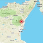 Terremoto in Sicilia: scossa di magnitudo 3.4 tra Catania e Taormina, paura e scuole chiuse