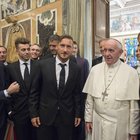 Roma, la squadra in visita da Papa Francesco. L'incasso della gara con il San Lorenzo a favore dell'Emergenza Terremoto Centro Italia
