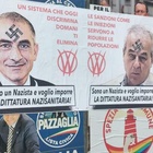 I no vax contro Costa, Locatelli, Speranza e altri. I manifesti choc: «Nazisti che vogliono imporre la dittatura sanitaria»
