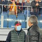 Roma-Milan, Matteo Salvini tifoso con il cappellino rossonero in testa (e figlio al seguito)