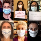 Da Tosca a Laura Boldrini, sui social la protesta delle mascherine: #datecivoce