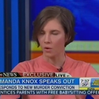 Amanda Knox piange in tv