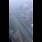 Il crollo del ponte visto dall'elicottero Video