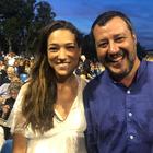 Matteo Salvini con Francesca Verdini a Forte dei Marmi