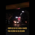 Pelé, la salma di Pelè accolta dai fuochi d'artificio a Santos