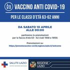 Prenotazione vaccini Lazio: domani notte si parte con i 62-63enni