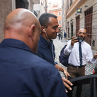 Luigi Di Maio esce dal vertice del Movimento 5 Stelle (foto di Paolo Pirrocco/Ag.Toiati)