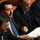 Gregoretti, Matteo Salvini in Senato per il voto sul processo: banchi del governo vuoti