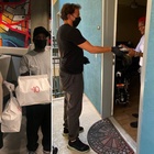 Alex Del Piero a Los Angeles consegna personalmente cibo del suo ristorante alle famiglie in difficoltà