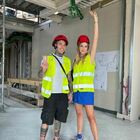 Chiara Ferragni e Fedez in cantiere per vedere la loro nuova casa: «Niente piscina nella nostra penthouse»