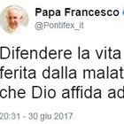 • Papa Francesco twitta: "La vita va sempre difesa" -Guarda