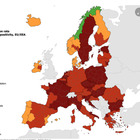 La mappa europea Ecdc: dalla Toscana alla Puglia, sette Regioni italiane in rosso scuro