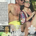 Gigi Buffon e Ilaria D'Amico con Leopoldo Mattia al mare in Versilia (Diva e donna)