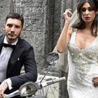 Belen e Stefano De Martino insieme alla sfilata di abiti da sposa: i social impazziscono