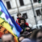 Roma, a San Giovanni manifestano i No Vax (foto Paolo Caprioli/Ag.Toiati)