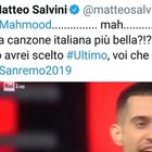 Vince Mahmood. Salvini: «La canzona italiana più bella?!? Io avrei scelto Ultimo»